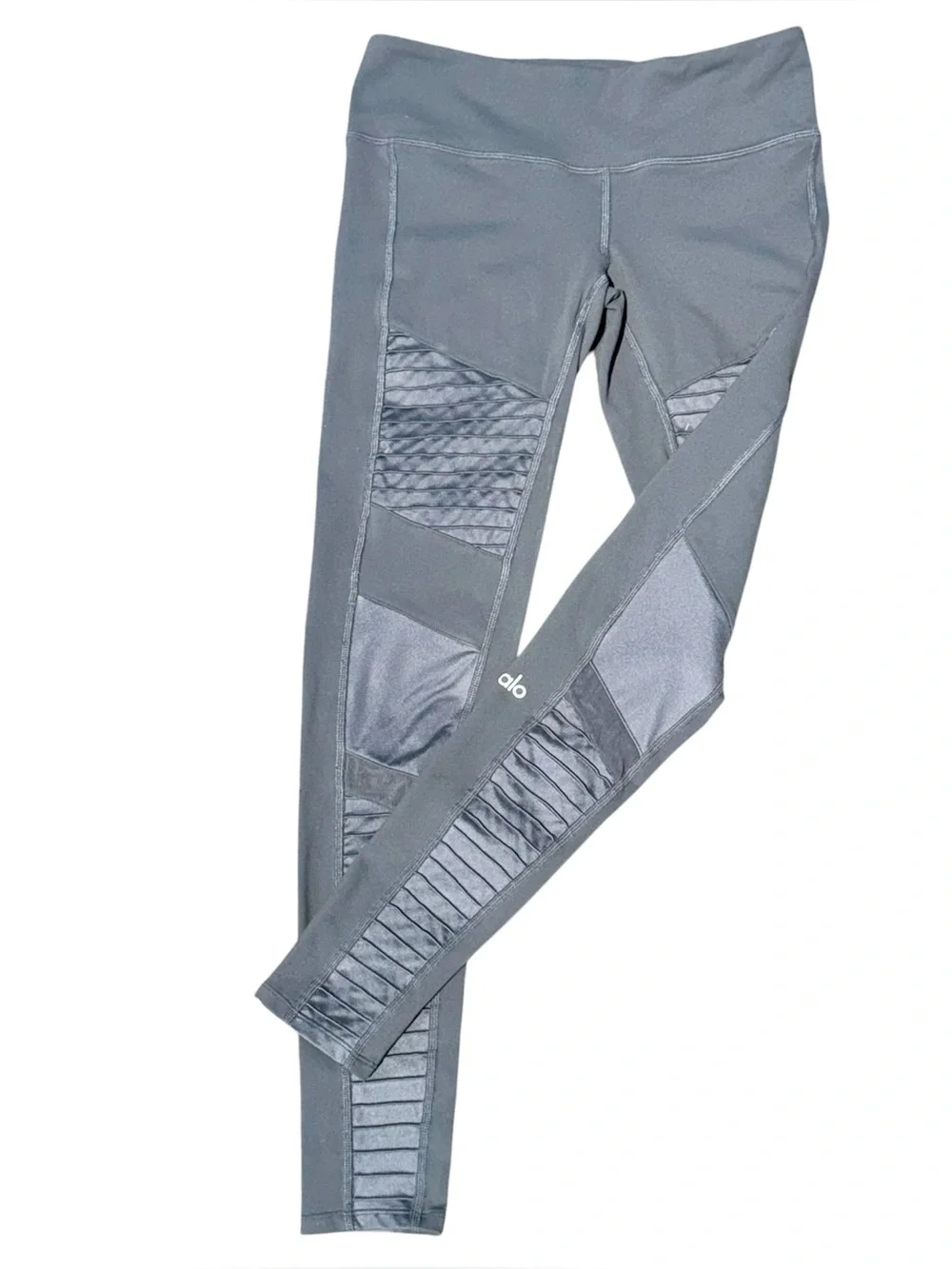 Alo Yoga Leggings Womens Size Small High-Waist Gray Moto athletic Performance